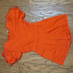 Habitual girl orange shorts flutter sleeve romper Sz 14